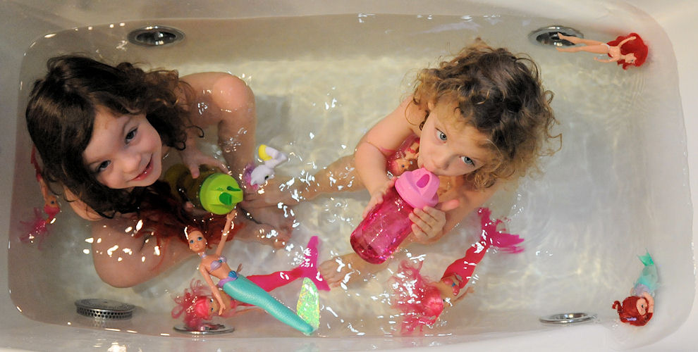 bathmaids.jpg.... Lila is 3