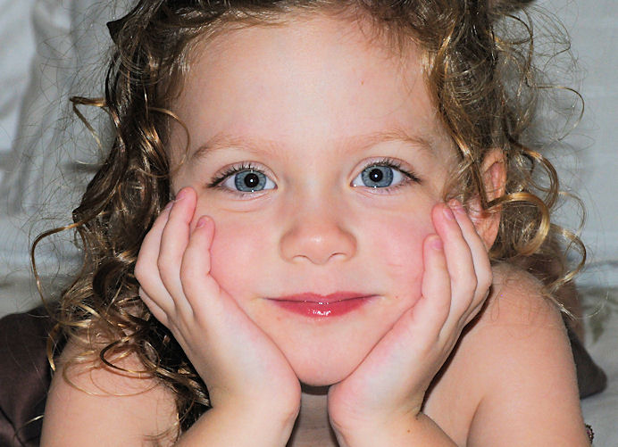 yummy.jpg.... Lila is 3